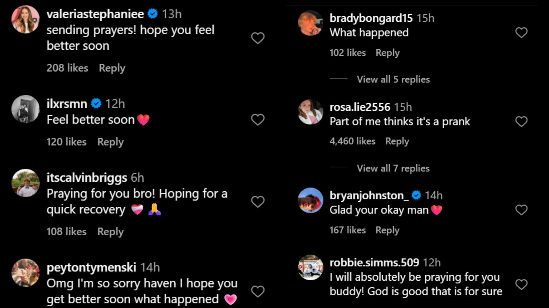 Social media star Haven Lough is currently hospitalized for undisclosed reasons. (Image via Instagram/ haven.lough)